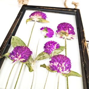 Purple wildflower seed heads pressed preservation preserved flowers floral artist wedding bouquet