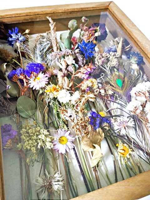 Dried wedding bouquet flowers frame picture floral art preserved